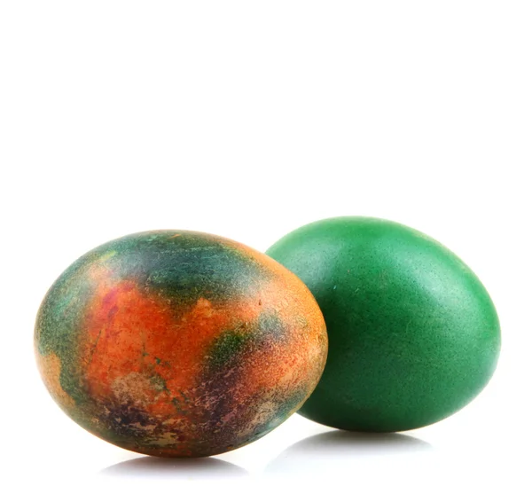 Πασχαλινά αυγά σε λευκό φόντο — Φωτογραφία Αρχείου