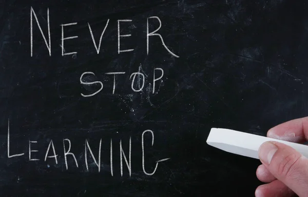 Stop nooit met leren. — Stockfoto