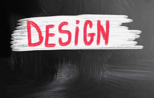 Design, ručně s křídou na tabuli — Stock fotografie