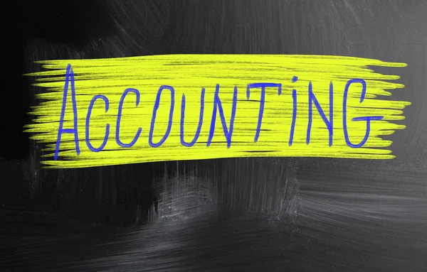 Accounting handwritten with chalk on a blackboard — Stock Photo, Image