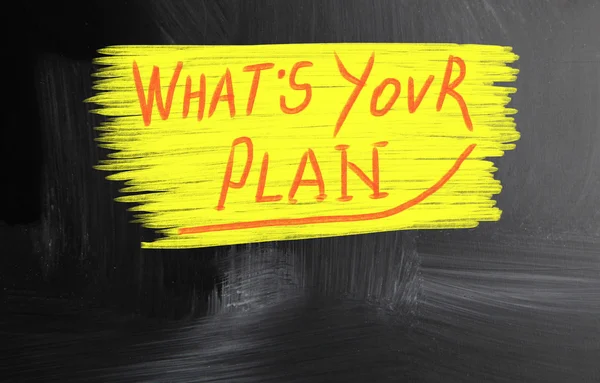 Vad är din plan — Stockfoto
