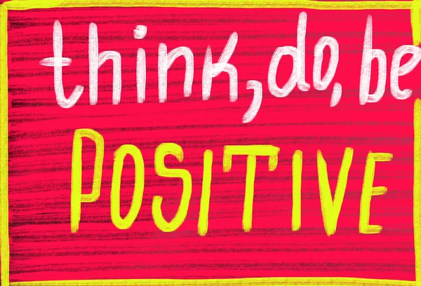 Think do be positive — Stock Photo, Image