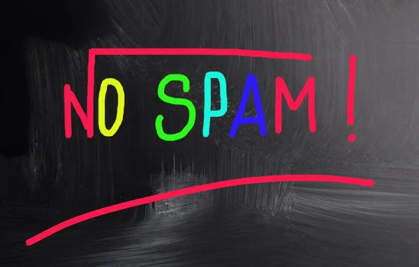 Nenhum conceito de spam — Fotografia de Stock