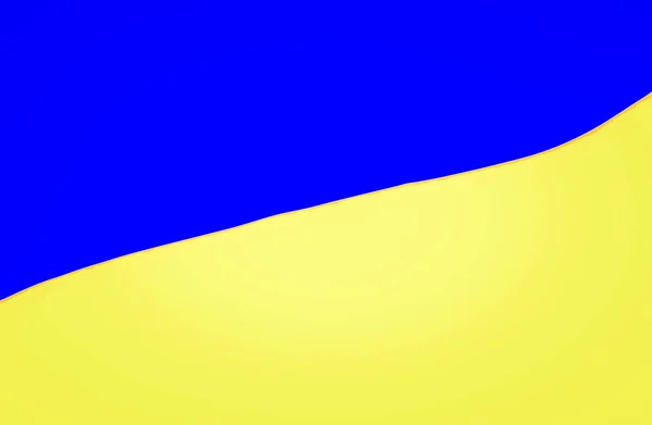 ウクライナ国旗のイラスト ウクライナの旗は 青と黄色の同じ大きさの水平バンドで構成されています — ストック写真