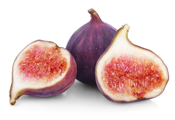 Fresh fig fruits on white — Stock Photo, Image