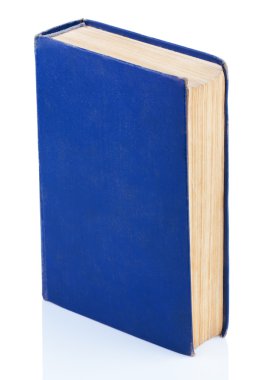 eski mavi kitap kapalı
