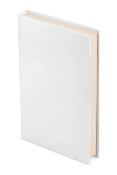 Закрытая белая книга с вырезкой — стоковое фото