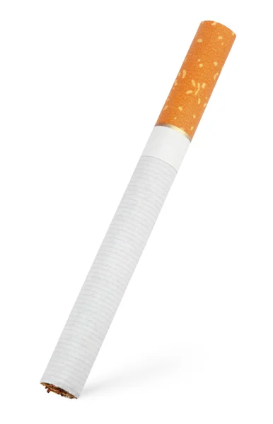 Un solo cigarrillo en blanco — Foto de Stock