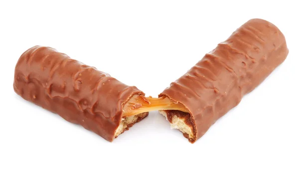 Chocolate bar on white — Stock Photo, Image