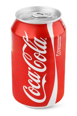 Aluminum red can of Coca-Cola