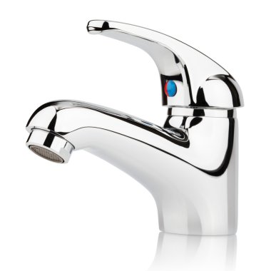 Modern stainless steel tap clipart
