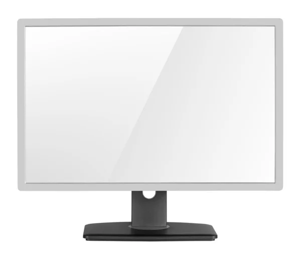 Blank modern computer display on white — Stock Photo, Image