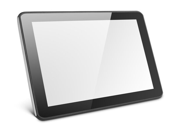 Modern tablet pc on white
