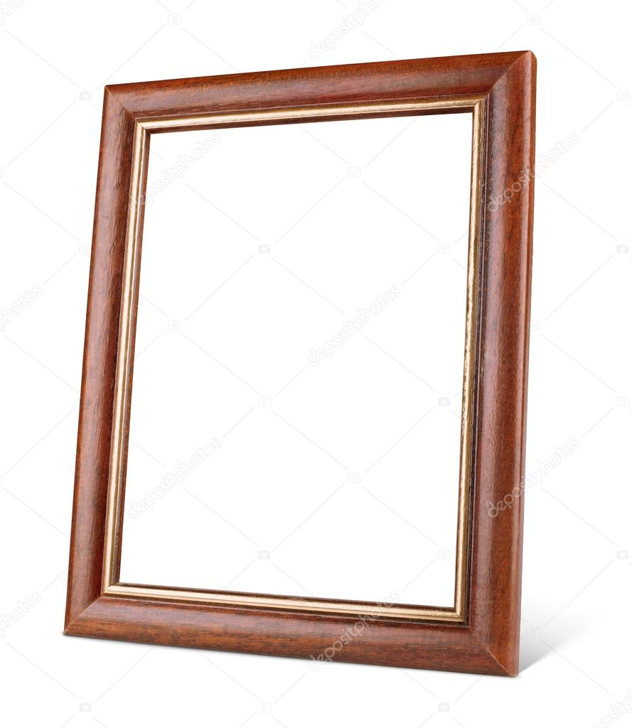 Simple wooden picture frame with shadow