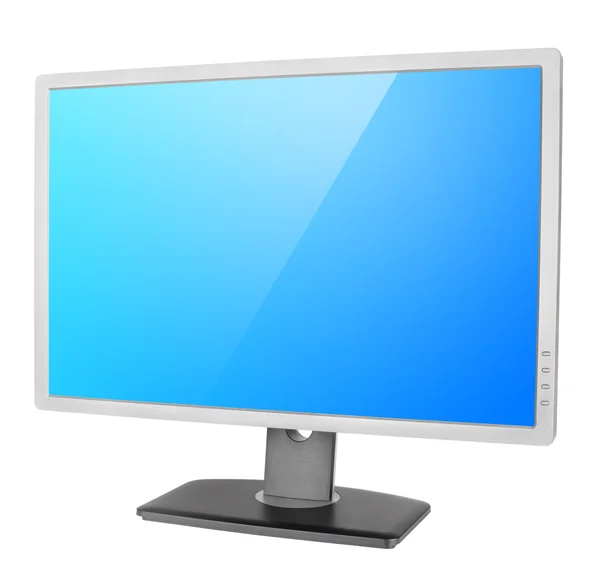 Szakmai számítógép-monitor fehér — Stock Fotó