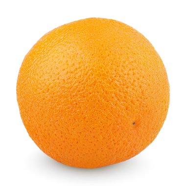 Olgun turuncu meyve üzerinde beyaz izole