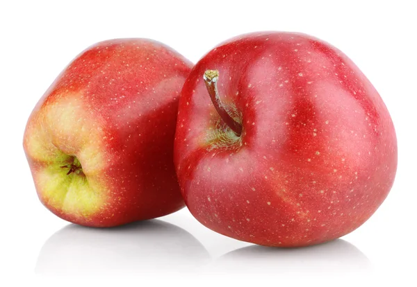 Red apple fruits isolated on white — Stock Photo, Image