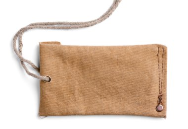 iş parçacığı üzerinde beyaz bez etiketi