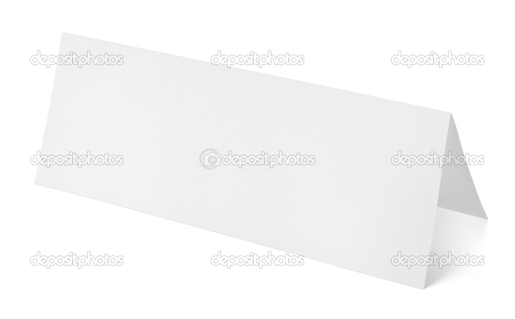 Blank paper template isolated on white