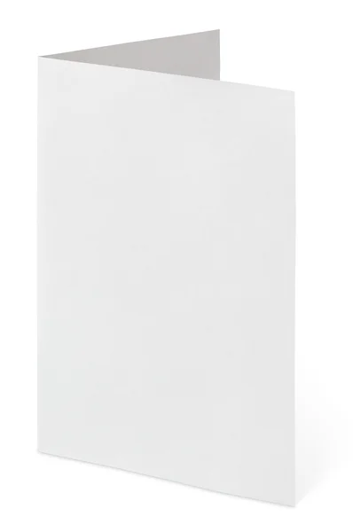 beyaz boş katlanmış broşür