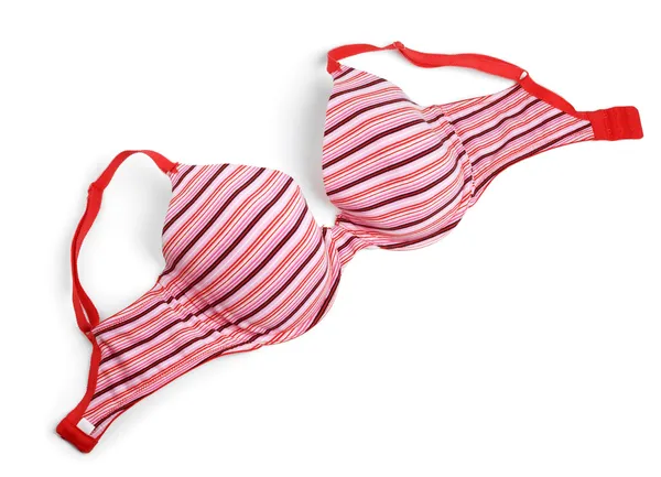 Red striped bra — Stock Photo, Image