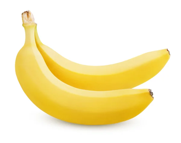 Zwei Bananen isoliert auf weiß — Stockfoto