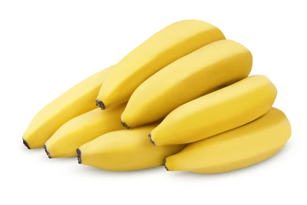 白で隔離されたバナナの束 — ストック写真