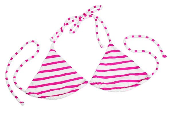 Striped pink swimming suit — Stock Photo, Image