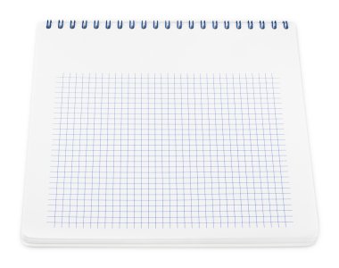 kare kağıt yaprak ile spiral defter