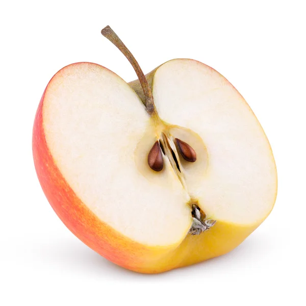 Half of red yellow apple — Stock Photo, Image