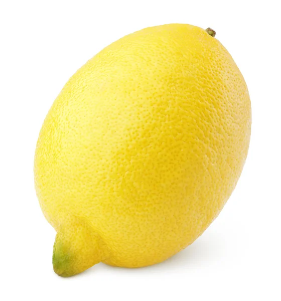 Einzelne Zitrone auf weiß — Stockfoto