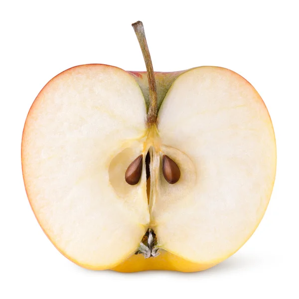 赤黄色のリンゴの半分 — ストック写真