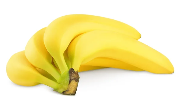 Ein Bündel Bananen isoliert auf weiß — Stockfoto