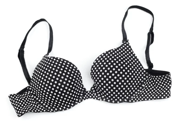 Black bra with polka dot — Stock Photo, Image