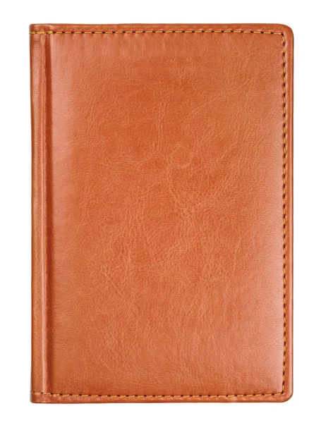 Brown leather diary book cover — Stock Photo, Image