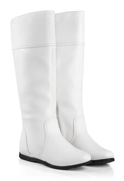 Bottes femelles isolées sur blanc — Photo