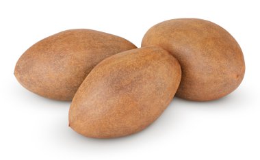 taze sapodilla üzerine beyaz Erik