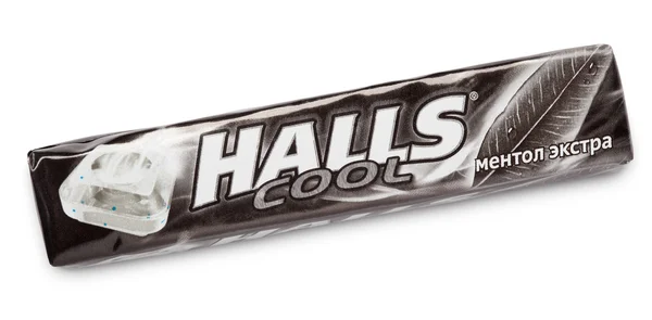 Mentholated cough drop Halls Cool — Stock Photo, Image