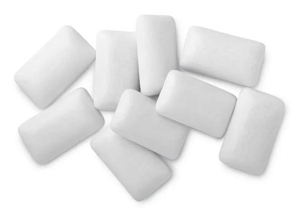 Kauwen of kauwgom op wit — Stockfoto