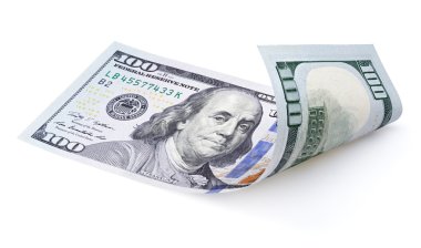 yüz dolarlık banknot üzerinde beyaz