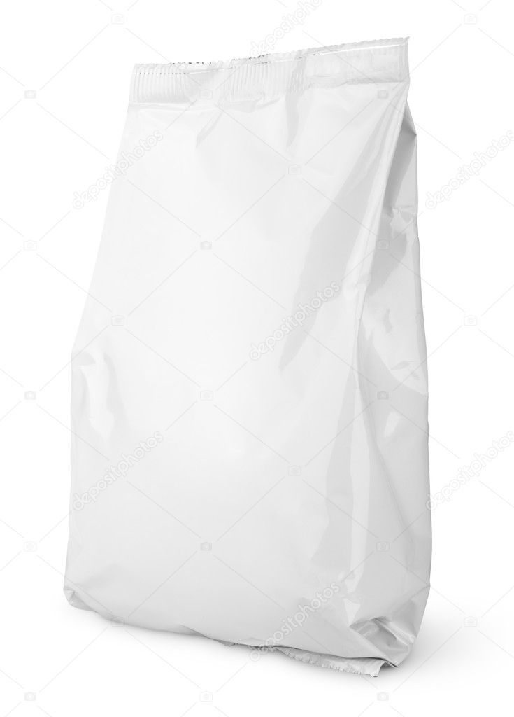 White blank Snack bag package