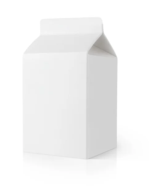 White blank milk carton package — Stock Photo, Image