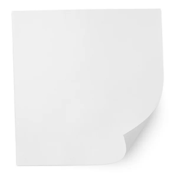 Folha em branco quadrada de papel branco — Fotografia de Stock