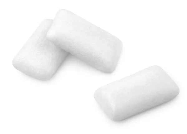 Chewing or bubble gums on white — Stock Photo, Image