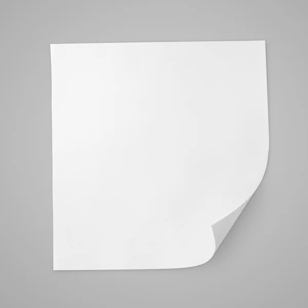 Vierkant leeg vel wit papier — Stockfoto