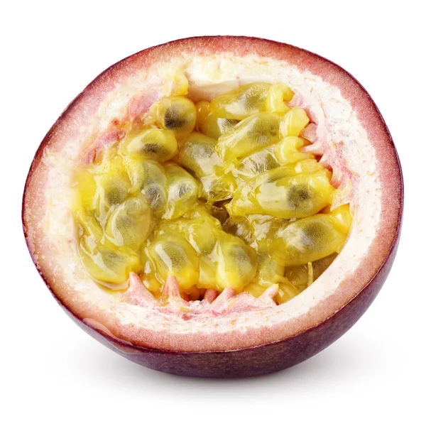 Half of passion fruit isolated on white — Stock Photo, Image