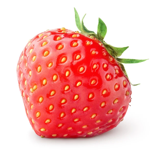 Aardbeien berry geïsoleerd op wit — Stockfoto