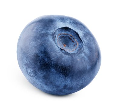 Beyaz arka planda yaban mersini izole edilmiş. Kırpma yolu olan yabanmersini. Tam alan derinliği.