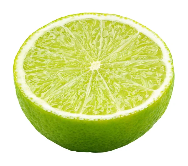Félig Citrusfélék Fehér Alapon Elszigetelve Nyesedési Útvonallal Teljes Mélységélesség — Stock Fotó