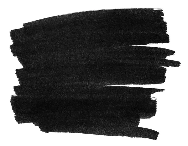 Czarny Znak Tekstury Farby Udar Izolowany Białym Tle Obrazy Stockowe bez tantiem